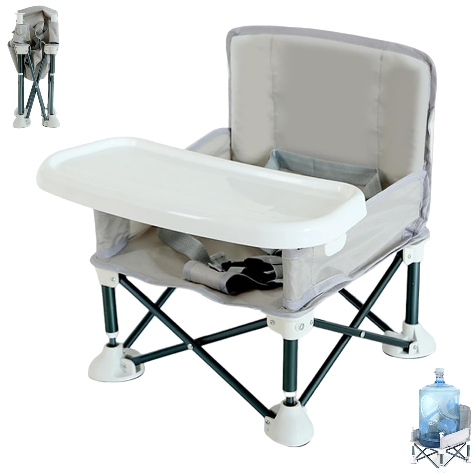 Chaise Haute Pliante Bébé,siège D'appoint Avec Plateau,chaise Pliante Portable,chaise De Camping Pour Bébé,siege Rehausseur Enfant,portable Folding Seat for Babies,avec Plateau Chaise Bébé Pliable