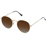 Small Round Polarized Sunglasses for Women Men Classic Vintage Retro Shades UV400 SJ1014