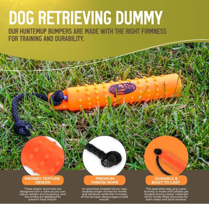Dog Training Kit - Ultimate Greenwinged Teal with (6 Pack) 2" Tri-Color Plastic Bumpers + Mesh Bumper Bag + 30' HEU Ruff-Cord