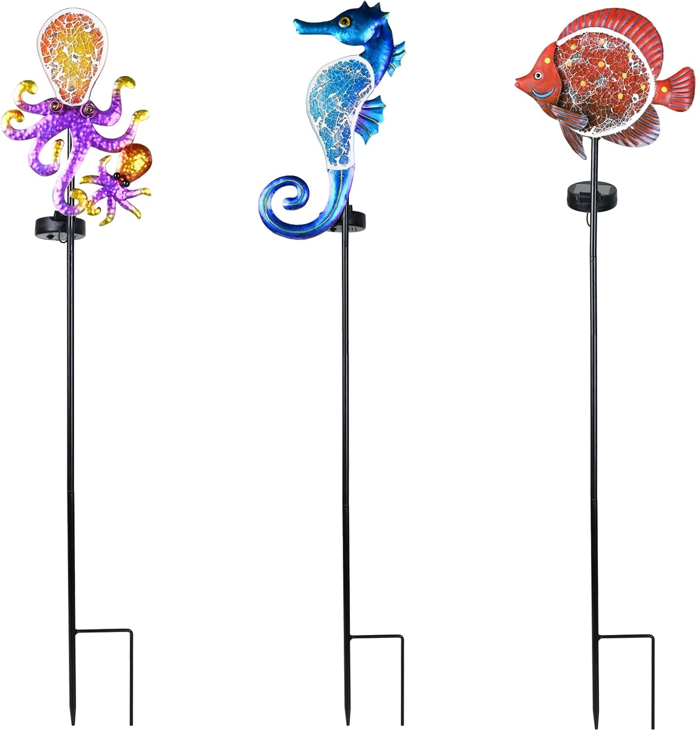 Marine/Ocean-Themed Octopus Outdoor Figurine Light - 7 LED, Multicolor, Garden Decoration, Outdoor Party Decor, Seasonal Garden Accent, Residential Landscaping