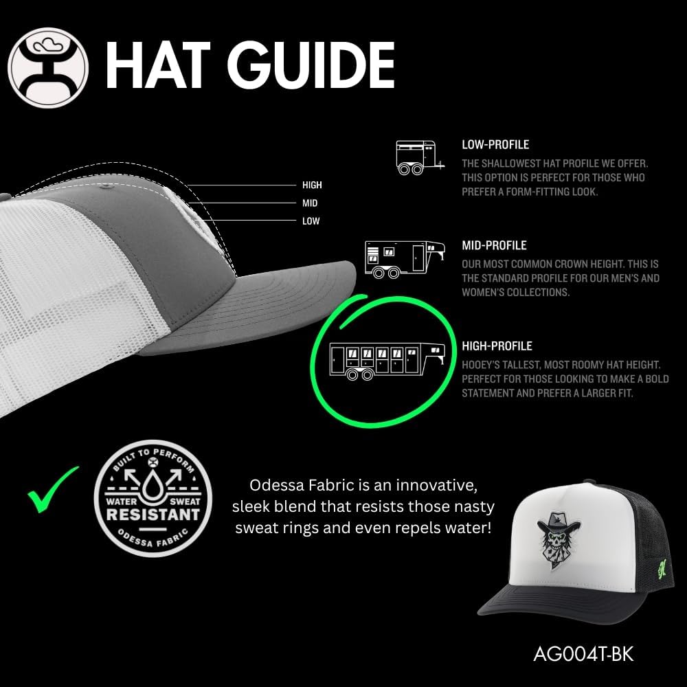 HOOEY Austin Gamblers Trucker Hat for Men – Adjustable Mesh Baseball Cap, Western Snapback Hat for Work & Everyday Wear - Image 7