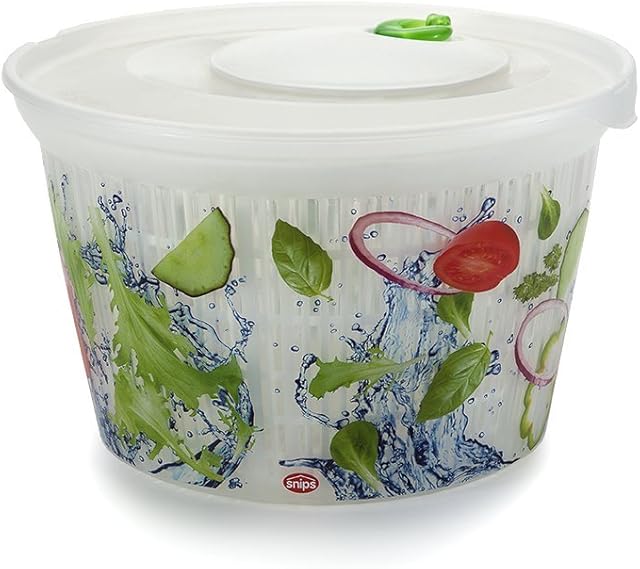 Snips Saver Ulaop Classic 4 Liter Salad Spinner, Multi-Color, One Size