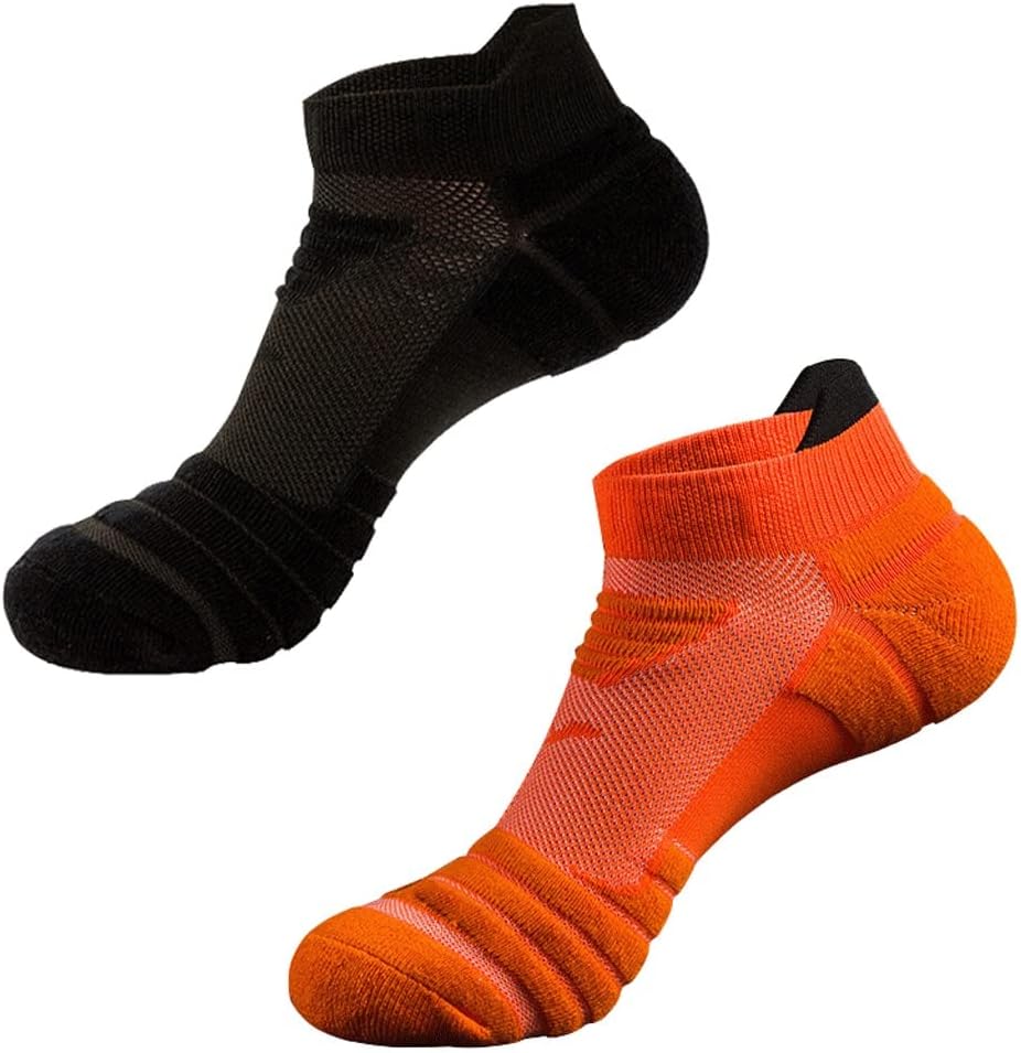 JSEIAJB 2 Pairs Cycling Socks Men Running Hiking Sports Basketball Soccer Socks Compression Socks