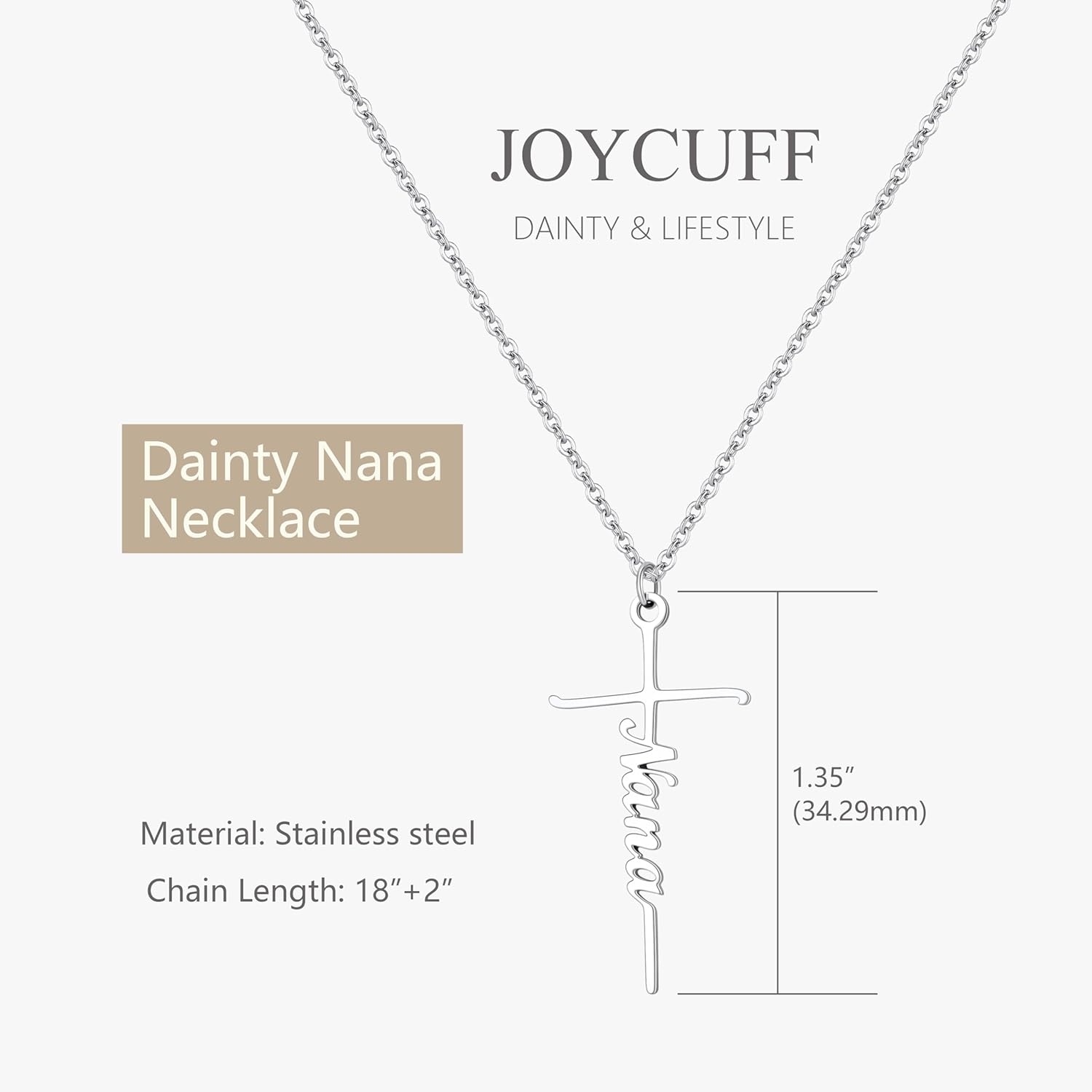 JoycuFF Mother's Day Birthday Religious Necklace Gifts for Women Cross Pendant Necklace for Mother Nana - Image 6