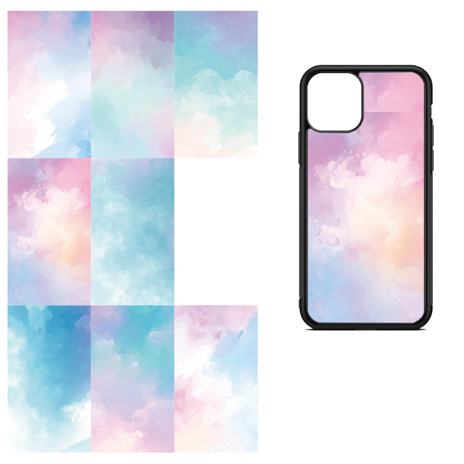 of 8 Easy-Apply PVC Phone Decals, Quick Removal for Styles Changes & Dustproofed Use Strong Sticker