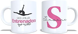 Taza entrenadora Gimnasia Rítmica.Ideal para regalo personalizado con nombre de entrenadora e inicial. También se puede añadir el logo del club. Enna Blues
