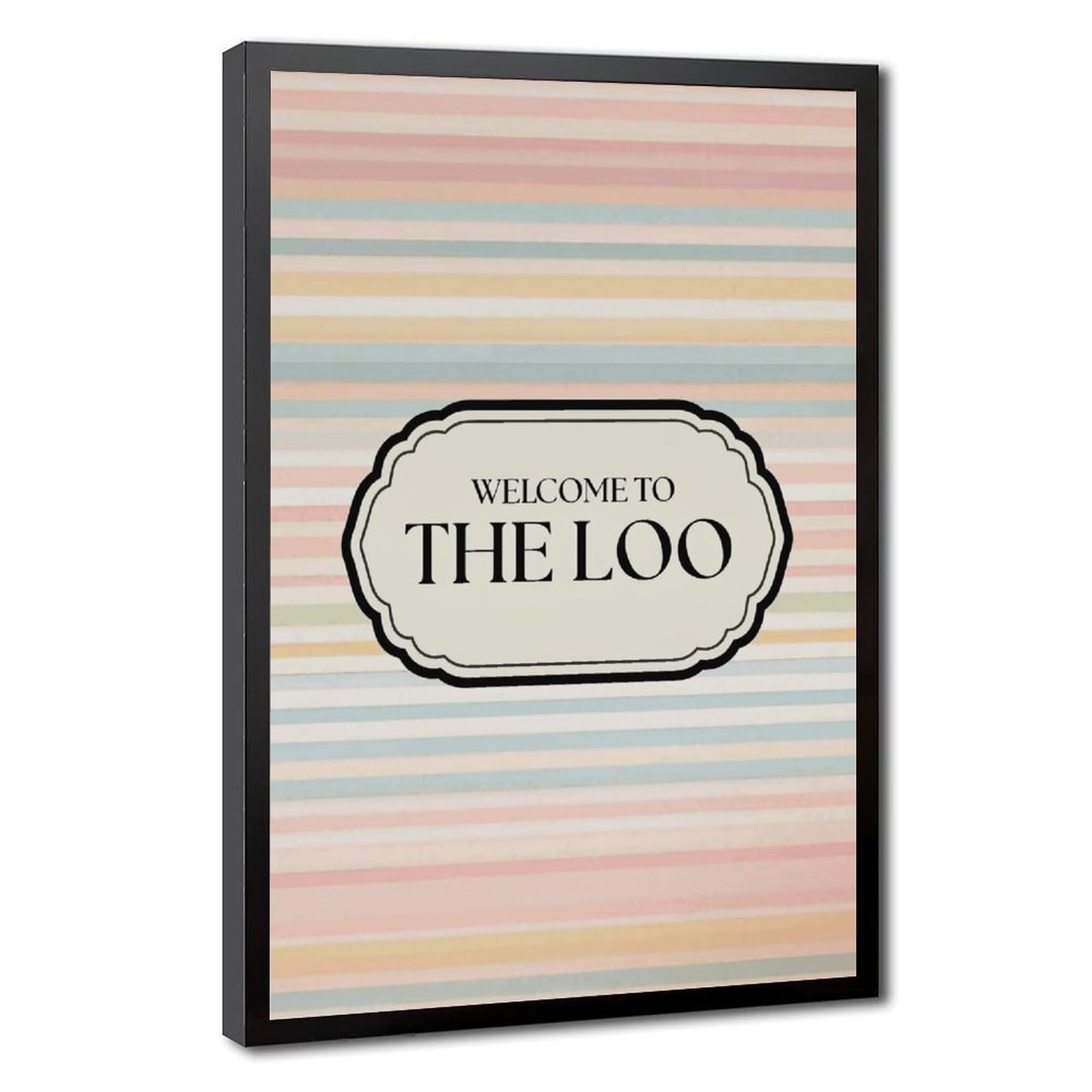 AYINUER Welcome To The Loo Sign Canvas Poster for Home Decor Gift