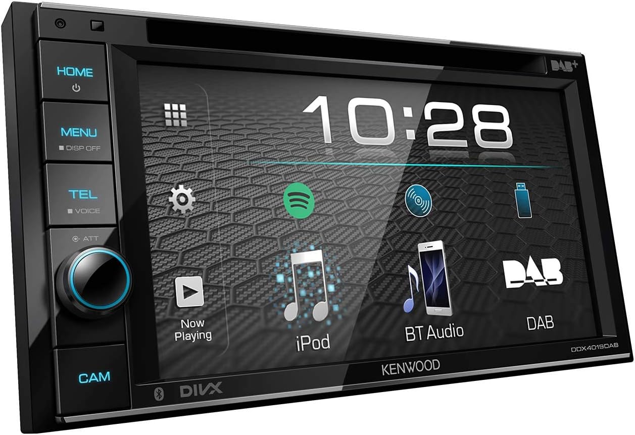 Kenwood DDX4019DAB Double DIN Moniceiver Rear View Camera, Steering Wheel Remote Connection