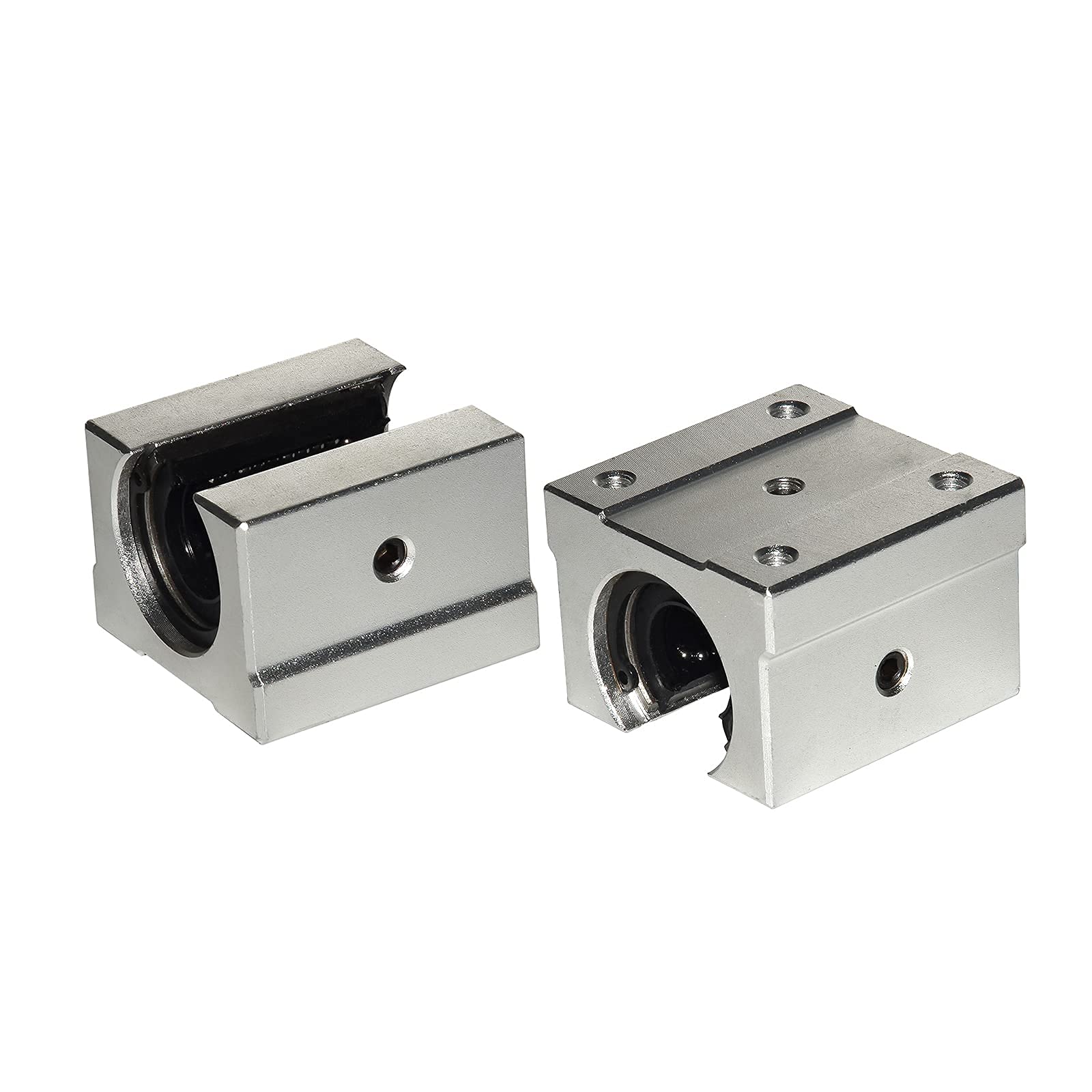 Flyshop Lot de 4 blocs coulissants linéaires ouverts en aluminium SBR12UU de 12 mm pour rail de guidage linéaire