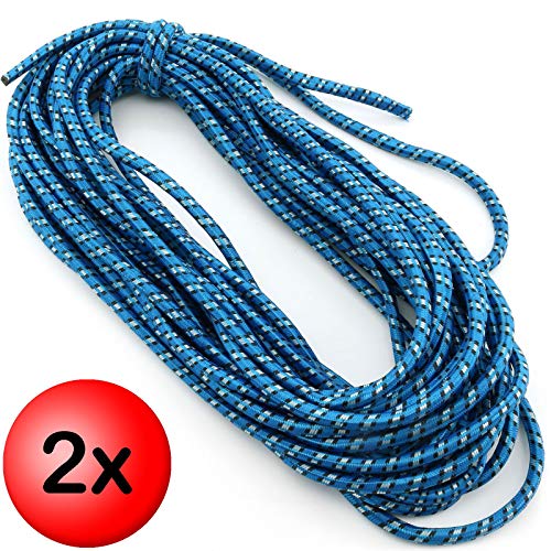 Lot de 2 cordons d'expansion en caoutchouc Ø 8 mm Longueur 20 m Cover