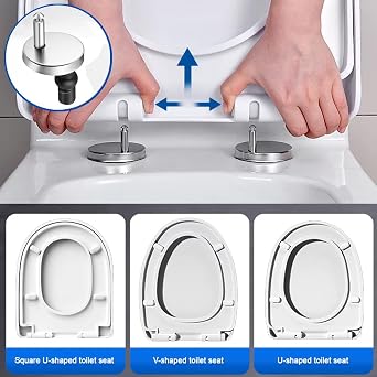 2 Pcs Quick Release Toilet Seat Fixings, Toilet Seat Hinges Fittings