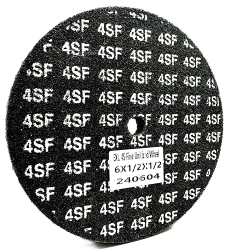 Image of EXL Unitized Wheel, Silicon Carbide, 6 inch Diameter x 1 /2 inch Wide x 1 /2 inch Arbor, 4S Fine | 15849 | (Pack of 1)