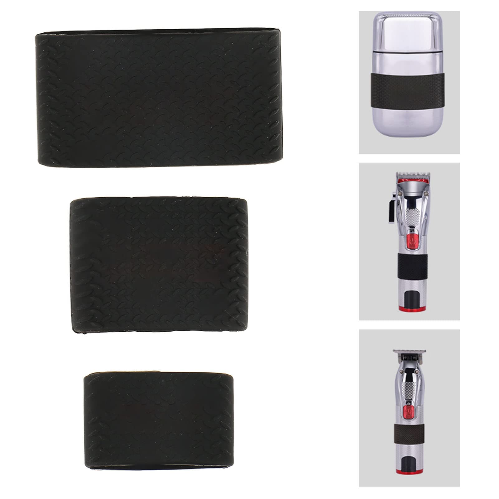 Electric Clipper Bands, Black Comfortable Grip Barber Sleeve Slicone for Baber Tool for Hair Salon