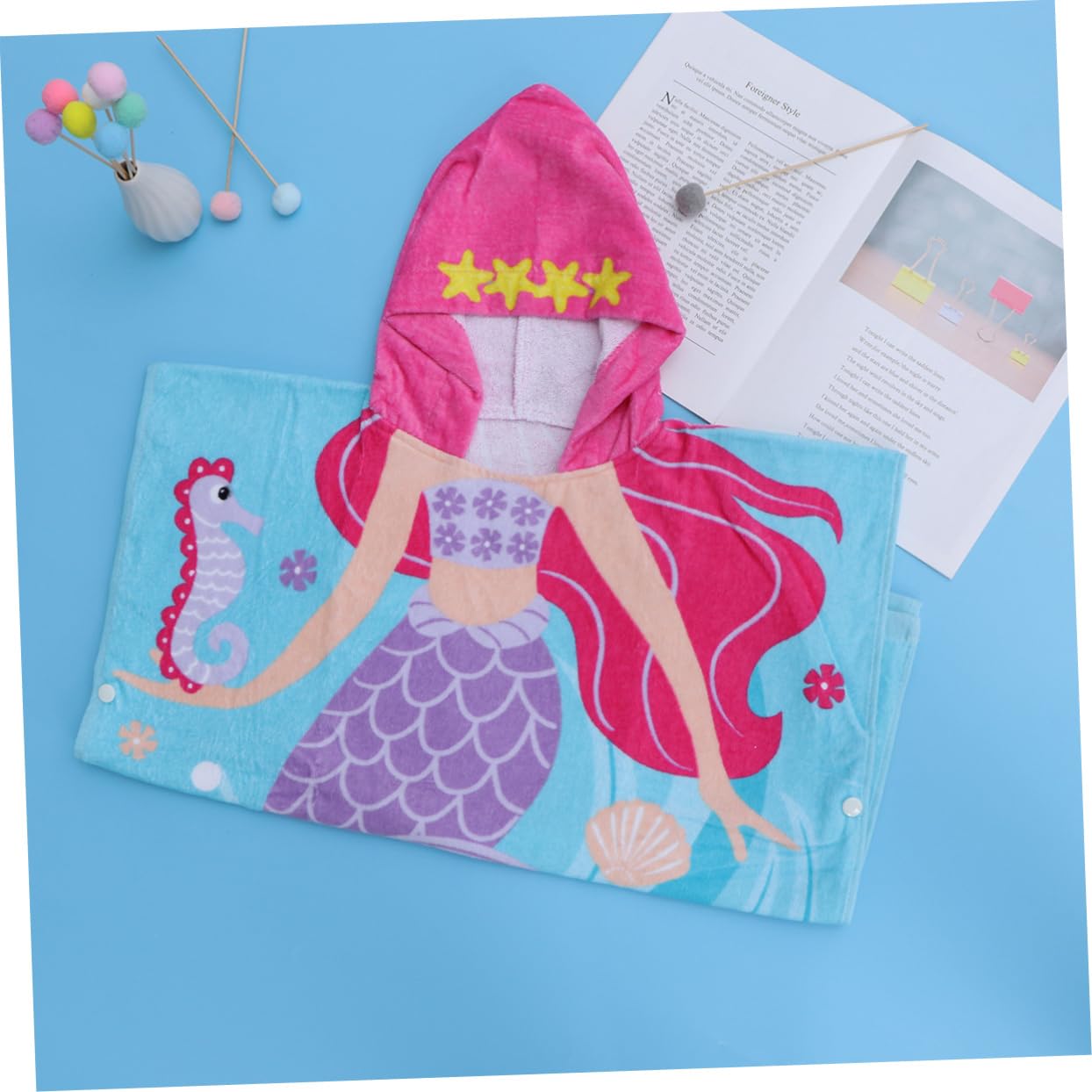 PACKOVE badehandtuch Kinder badehandtücher Kinder Babyhandtücher aus Baumwolle Strandtuch mit Kapuze für Babys Kapuzenumhang Badetuch Kleinkinder Bademantel Babyhandtuch mit Kapuze mit Hut