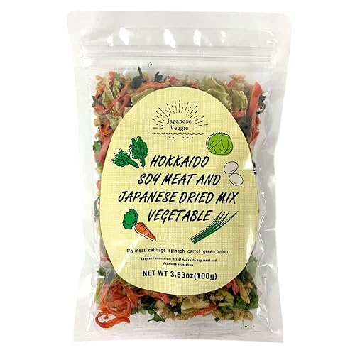 Carne de soja japonesa Veggie Hokkaido y mezcla seca japonesa de verduras 3.53 oz (100 g)