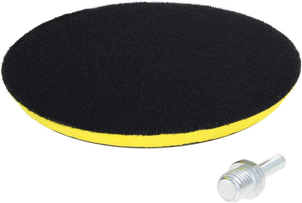 Utoolmart 6" Hook and Loop Backing Pad Sanding Polishing Backer Plate with M10 Drill Adapter for Random Orbit Sander Polisher Buffer