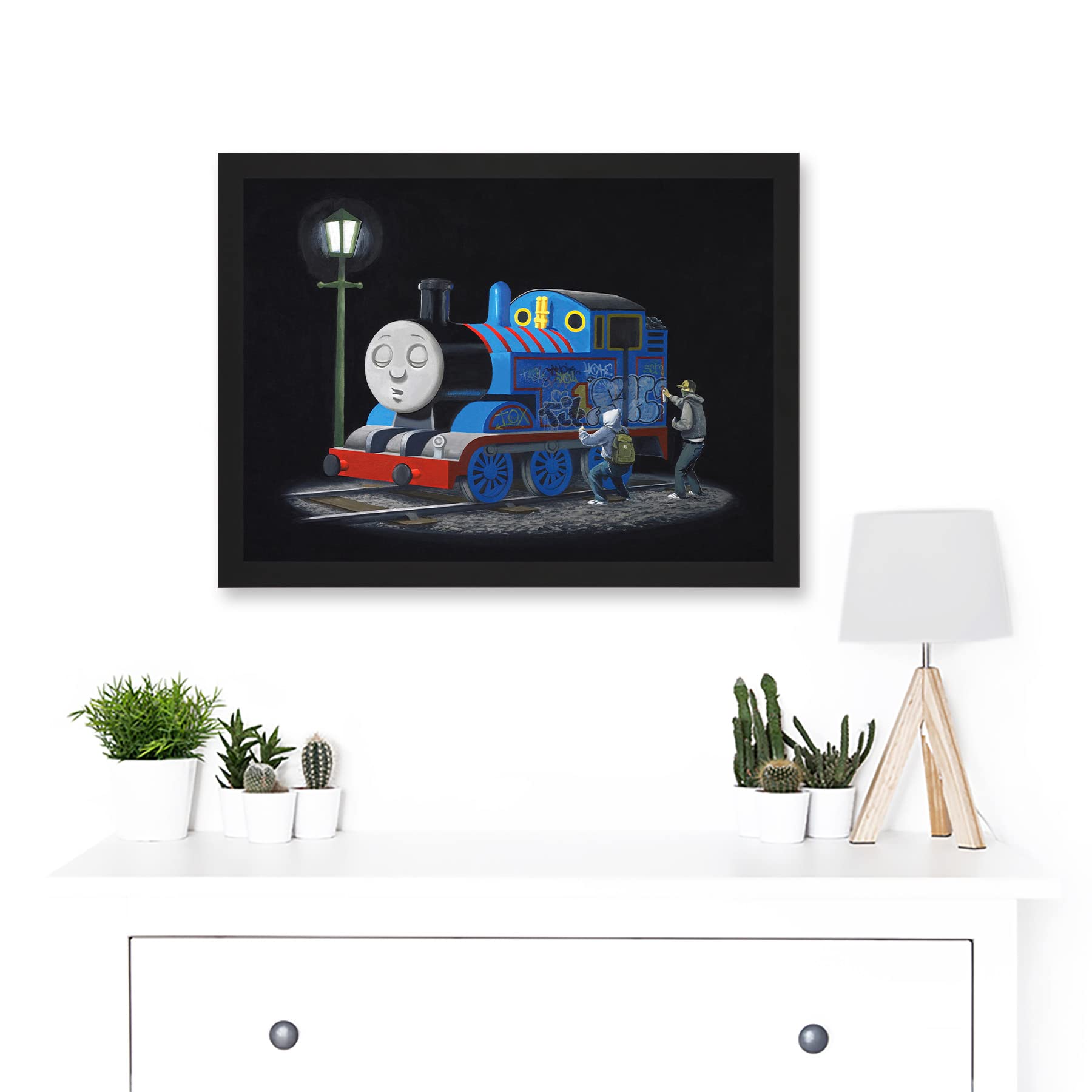 Amazon.co.jp: Banksy Thomas Tank Engine Graffiti Street Artwork