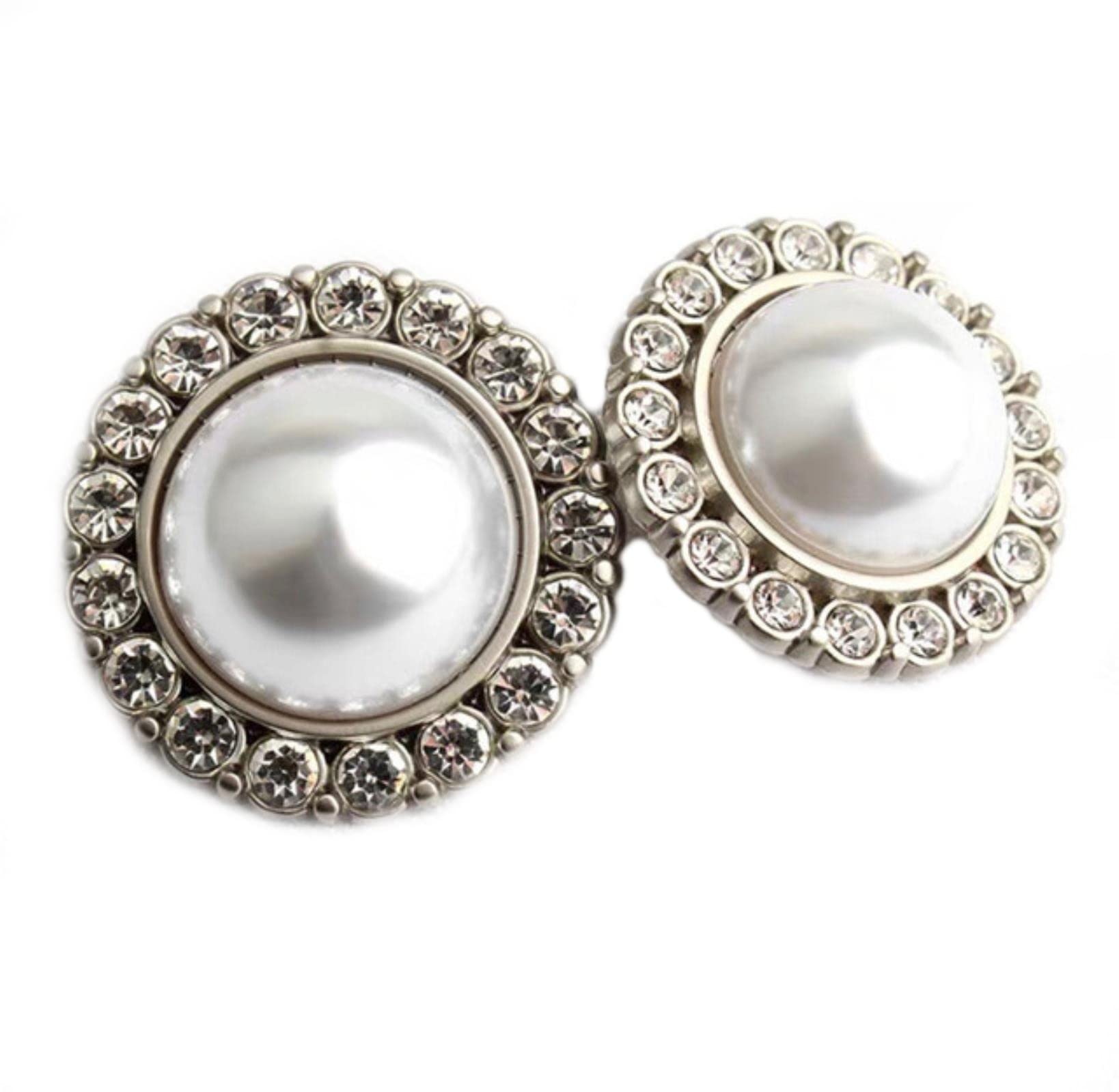 10 szt. 15/20/25mm modne perłowe guziki do odzieży damskiej DIY akcesoria szycia płaszcza kurtki koszuli(Silver,25mm)