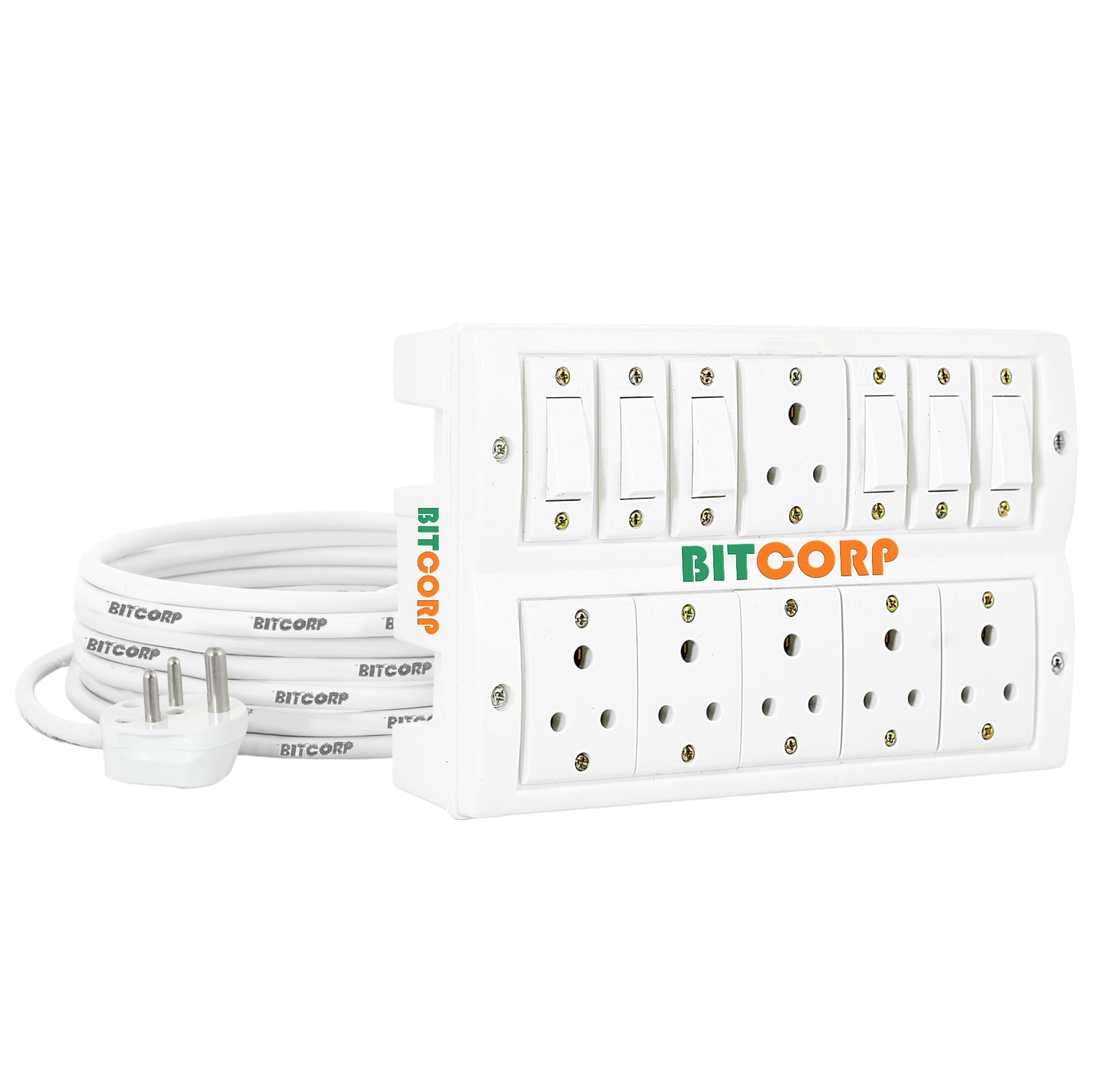 BITCORP Extension Cord 6A For Small Appliances 6 Way Multi Pin Outlet Plug 6 Switch (1500W) Spike Guard Power Strip With 1 Meter Long Cable Cord (White), 220 Volts (B0BZKVW2JQ) Amazon Price History, Amazon Price Tracker