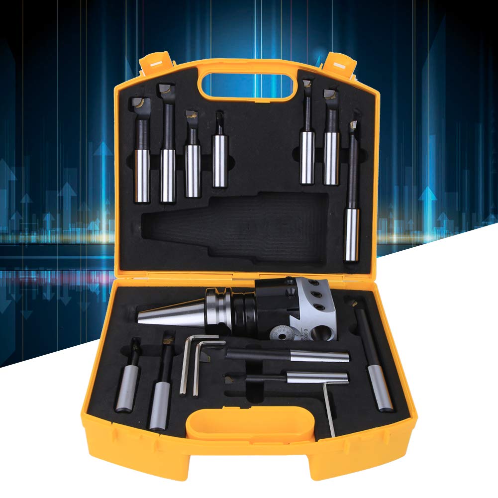 Kit CNC, Ensemble de Têtes D'alésage, Kit D'outils de Fraisage CNC, Ensemble de Fraises D'alésage CNC, Haute dureté 40CR, Kit D'outils de Fraisage F1-18, Diamètre