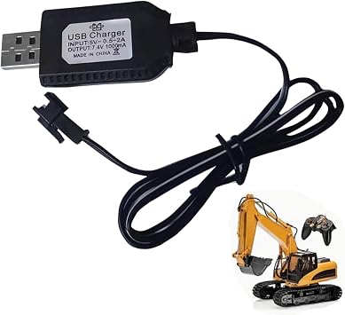 Lipo Battery Charger, 7.4v SM-2P/SM-3P/SM-4P, 1000mah Drone Rapid Charger, Toy Charger, SM Plug Cable, High Output, RC Car, Aircraft, Balance Function, Short Circuit Protection, Portable, Charging