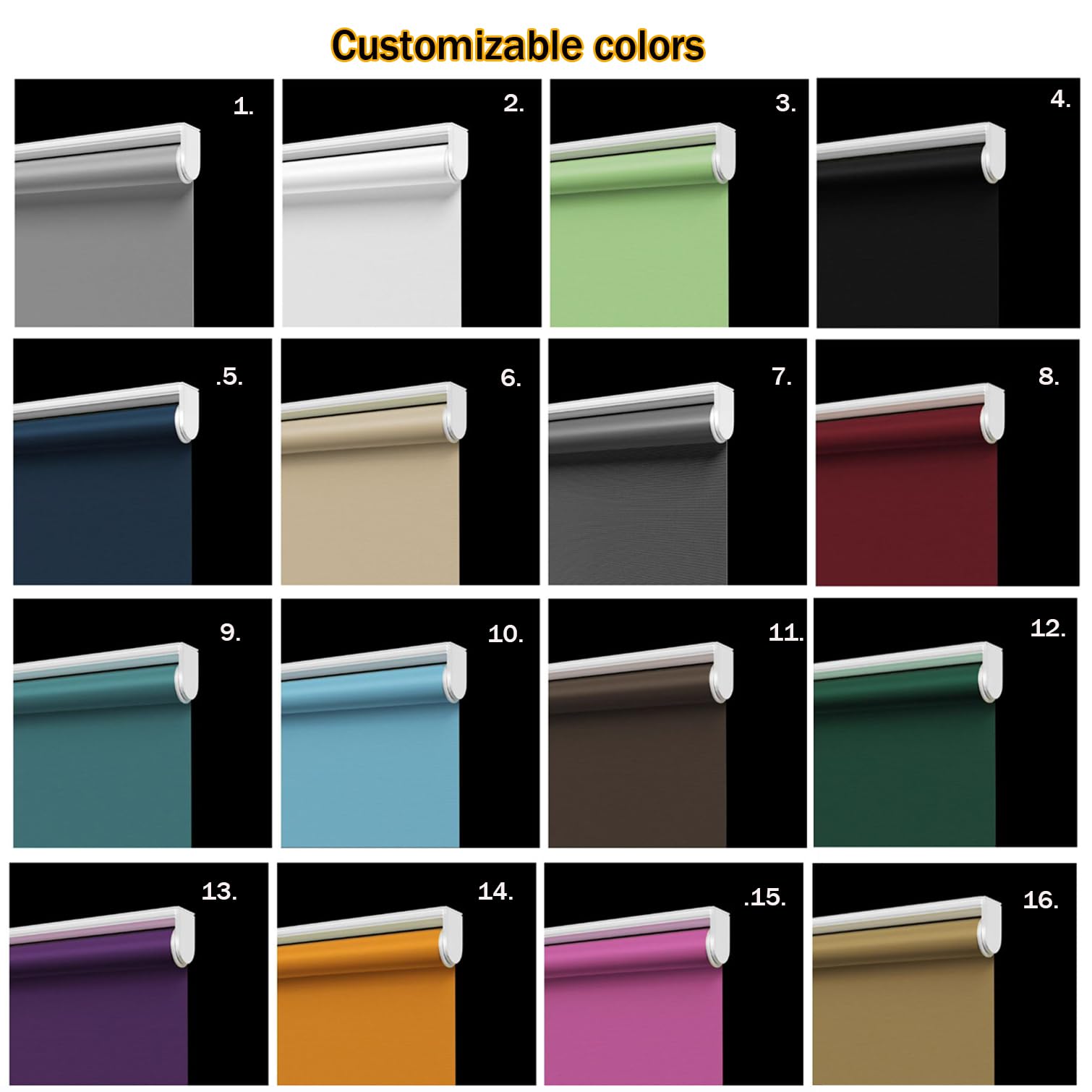 Tende a Rullo per Finestre,Tenda Automatica a Molla per Ufficio Soggiorno,Privacy,Isolamento,Tenda Avvolgibile Oscurante,Grigio Scuro,Personalizzate,Larghezza x Altezza (55cm x 160cm)