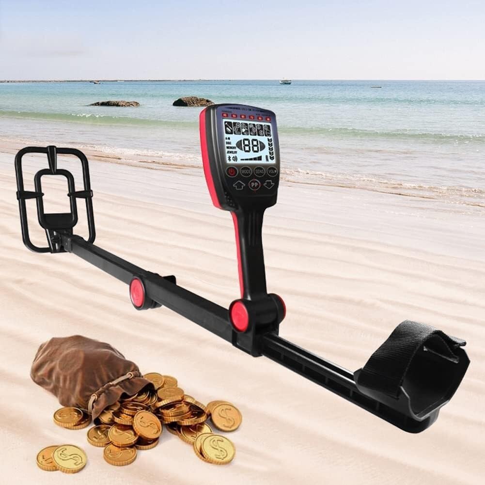 Détecteur de métaux pour plage et forêt avec tige réglable tout confort