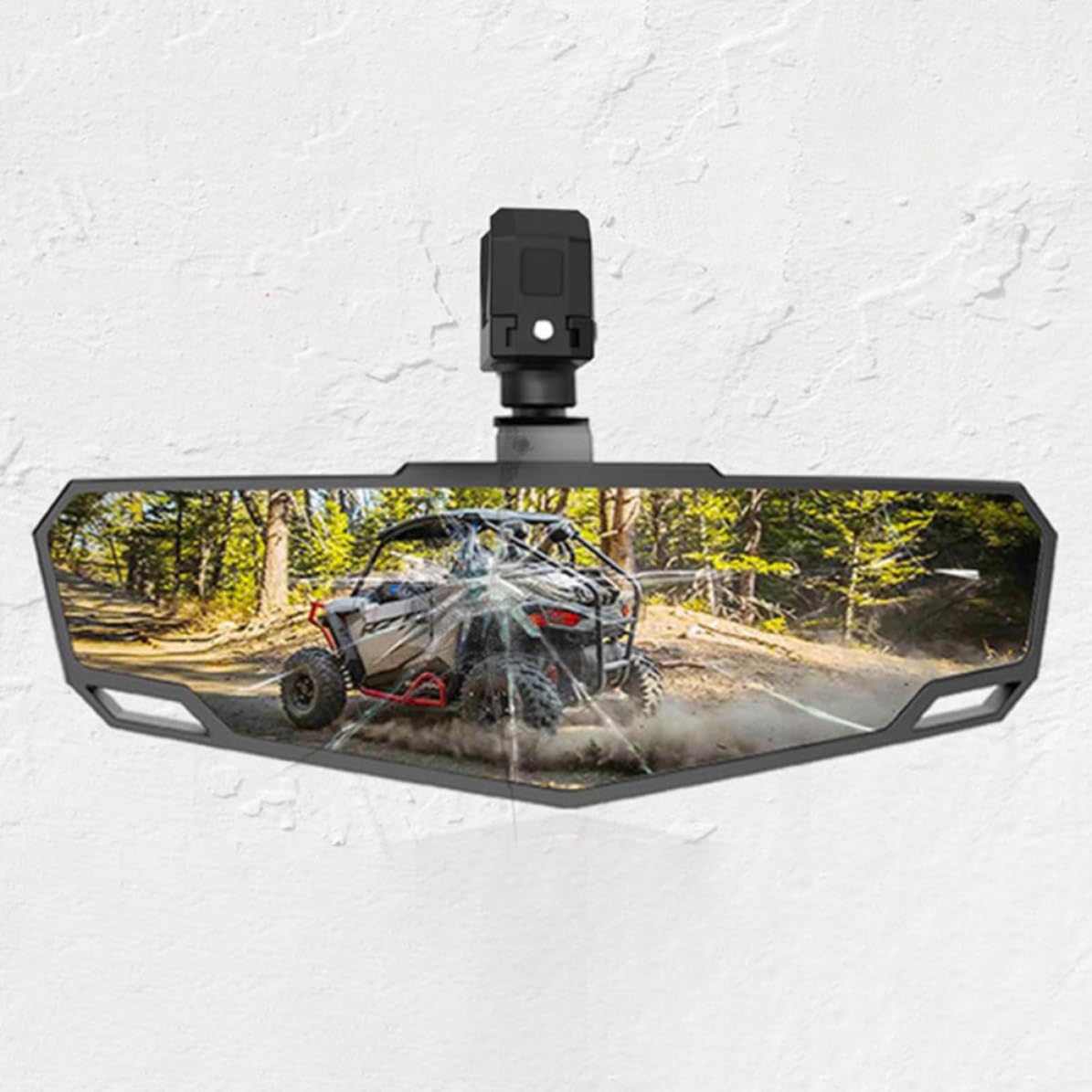 DOITOOL Rétroviseur de Vtt Multifonctionnel en Abs Noir, Résistant aux Environnements Difficiles, pour Atv et Utv, Design Simple et Pratique pour Angles Morts
