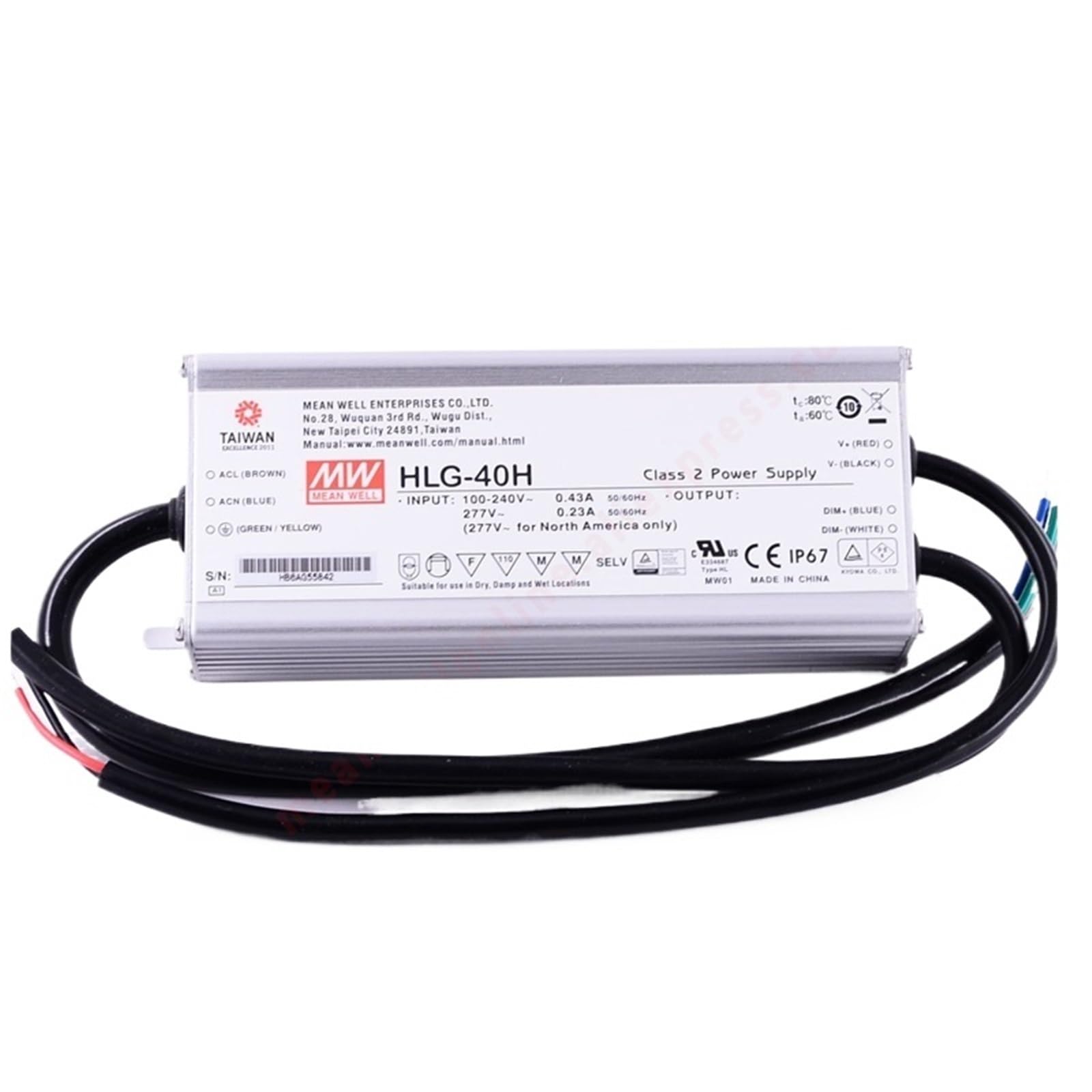 HLG-40H-24 , 40W Constant Voltage Constant Current LED Driver