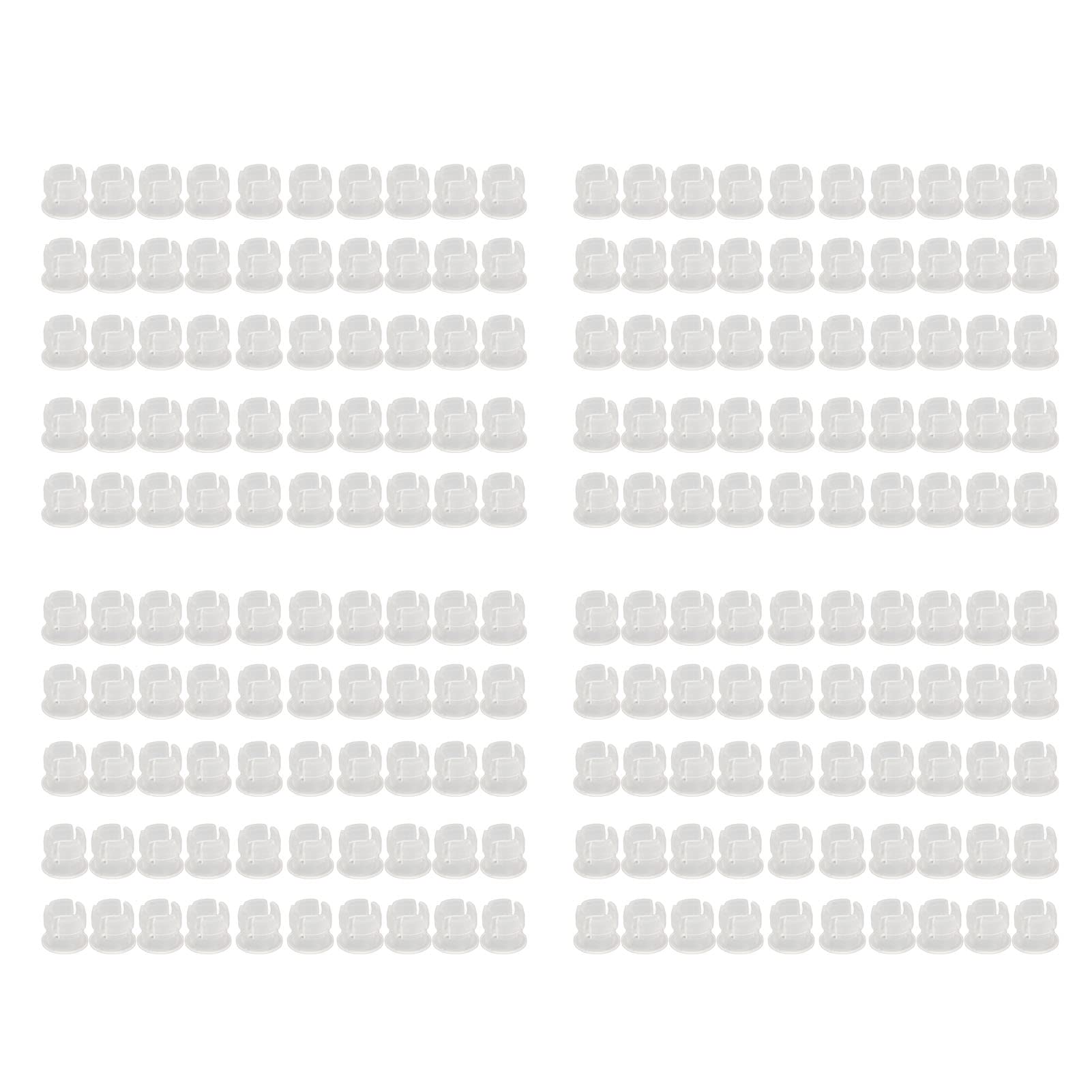 200PCS 5mm LED Holders,Flat Buckle Light Emitting Diode Clips Plastic LED Light Mounting Holder for LED Indicator Lights (White)