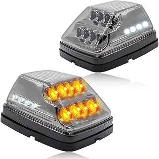 Smoked Lens Front Corner Turn Signal Lamps For 1990-2018 Mercedes W463 Benz G-Class G500 G550 G600 G55 G63 AMG Front Wing Turn Signal Light Kits Amber LED Side Marker Lights White LED Position Lights…