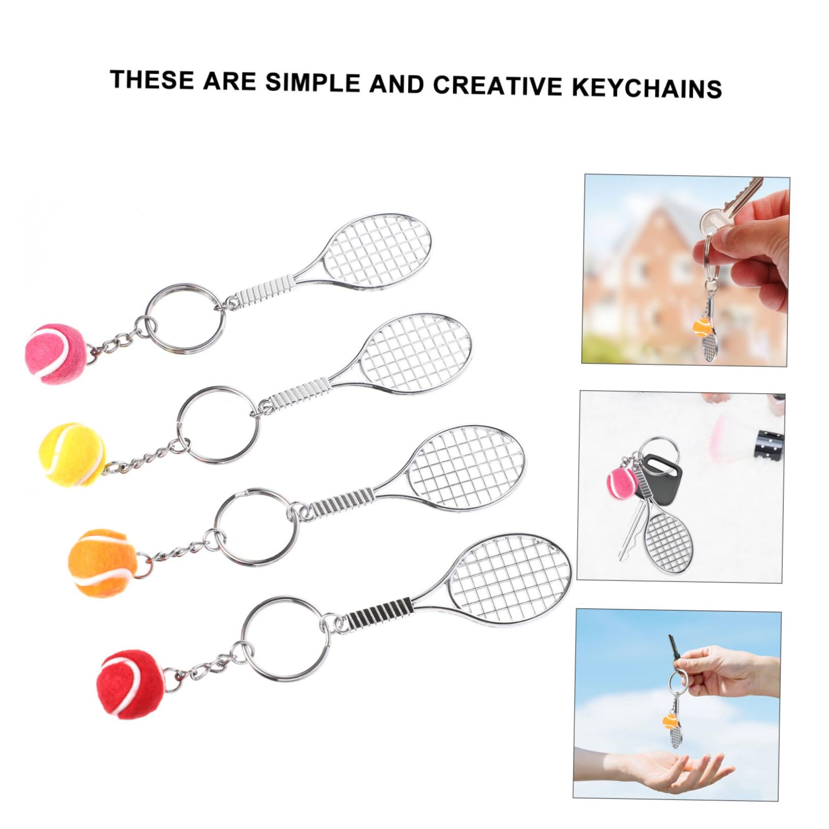 BESPORTBLE Ciondolo Portachiavi Mini Tennis Accessori Chic Per Amanti Sport Portachiavi Resistente E Creativi