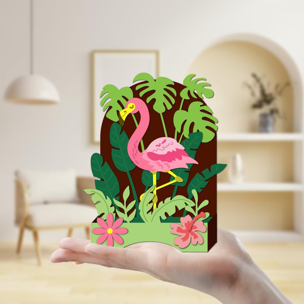 3D-Flamingo-Giraffen-Box, Stanzschablone, Kartenherstellung, Stanzschablone, Karbonstahl, Tierbox, Stanzformen, Scrapbooking, Prägeschablone für Grußkarten, Bastelalbum, Hochzeitseinladungen