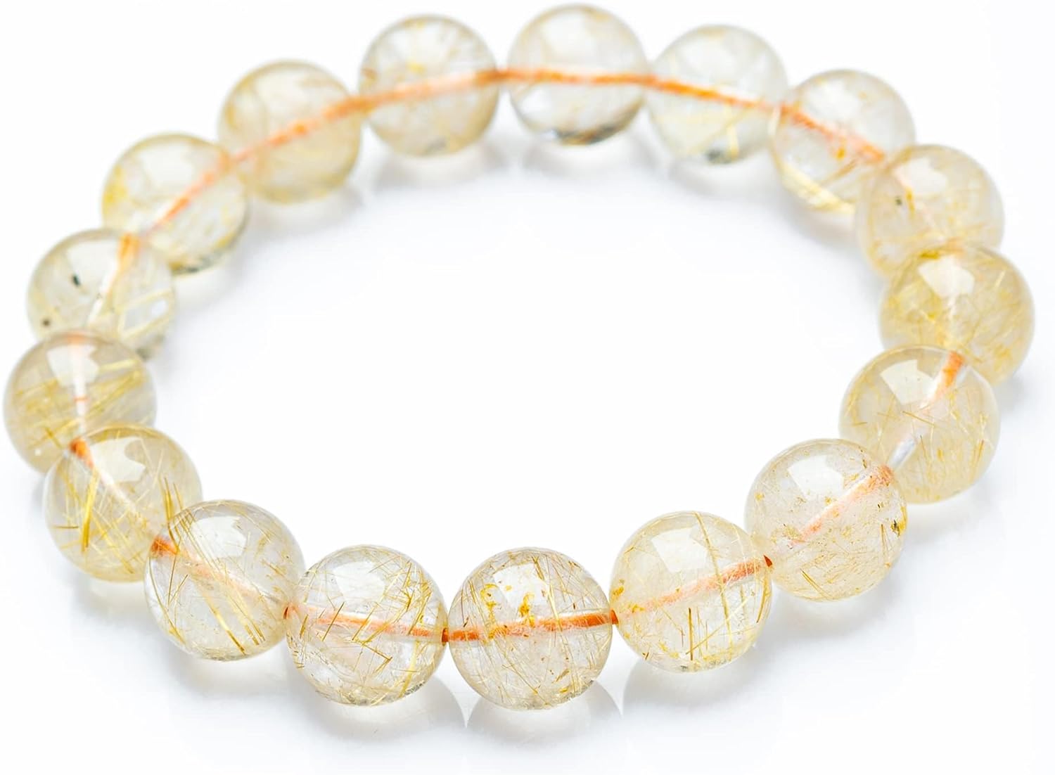 AAA】【金運開花】ゴールドタイチンルチル ブレスレット 13