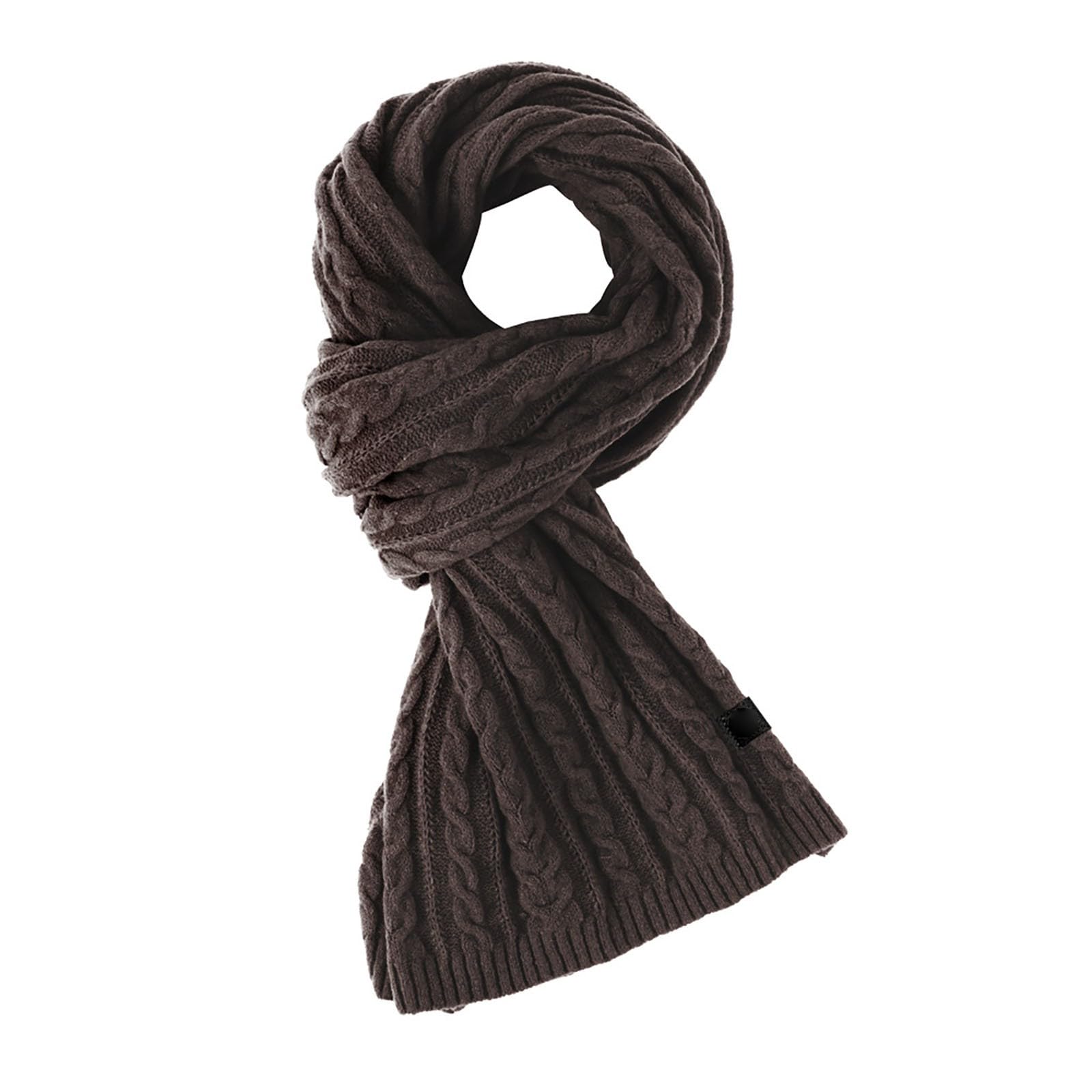 Sciarpa Lunga Lavorata a Maglia per Uomo Sciarpa Invernale da Donna alla Moda Sciarpa Calda e Morbida in Chiffon(Coffee-One Size)