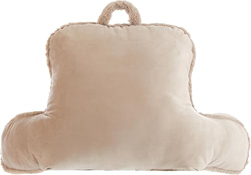Miniatura 5 de Urban Shop Almohada de respaldo de piel sintética de conejo, color gris pardo