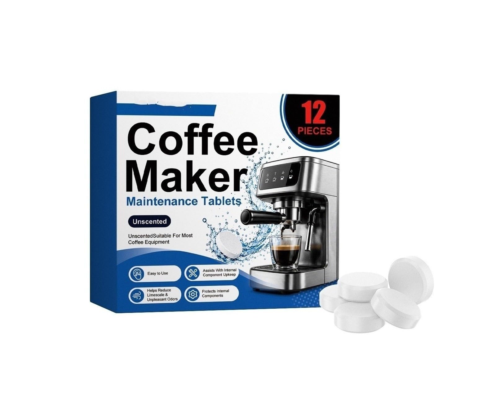 Hoja De Limpieza for Máquina De Café Paquete De 12 Piezas