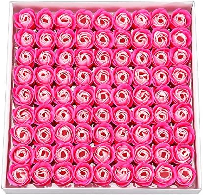 81PCS Soap Rose Flower - Flora Scented Soap Rose Flower - Plant Essential Oil Soap, Gift for Anniversary/ Birthday/ Wedding/ Valentines Day/ Mothers Day Gift Box