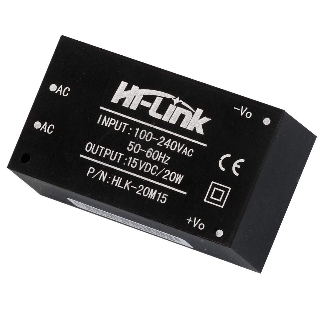 HLK-20M15 AC-DC 220V a 15V 20w Módulo de fuente de alimentación reductora Módulo de fuente de alimentación inteligente para el hogar (5 PCS)