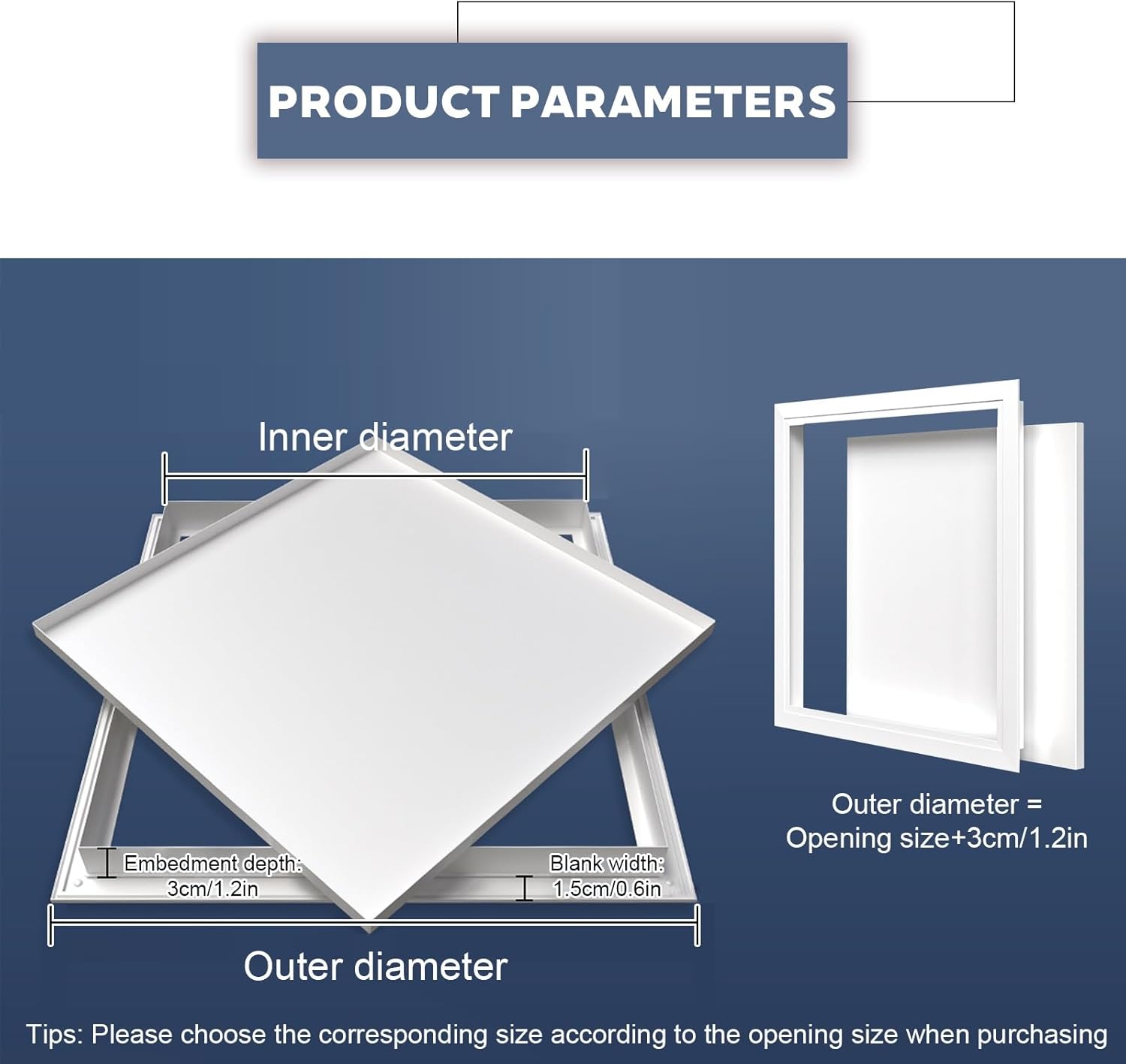 White Self Adhesive Attic Inspection Panels Access Door Magnetic,Ceiling Walls Service Access Hole Cover Plate,Plumbing Door Cover,for Decoration of Hidden Lines and Pipes