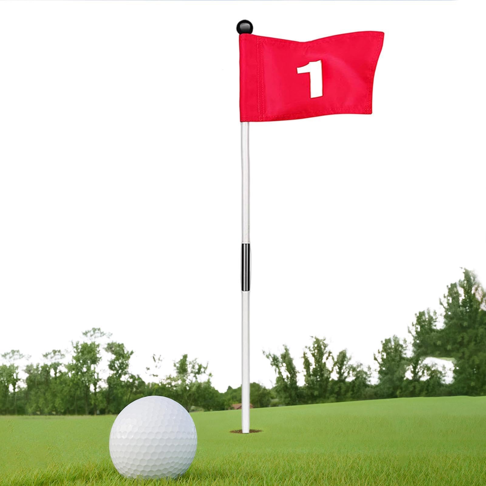 Set Buca da Golf E Bandierina - Bandiere da Golf A Doppia Faccia per Cortile - da Golf Portatili per Gli Amanti del Golf per Esercitarsi in Giardino