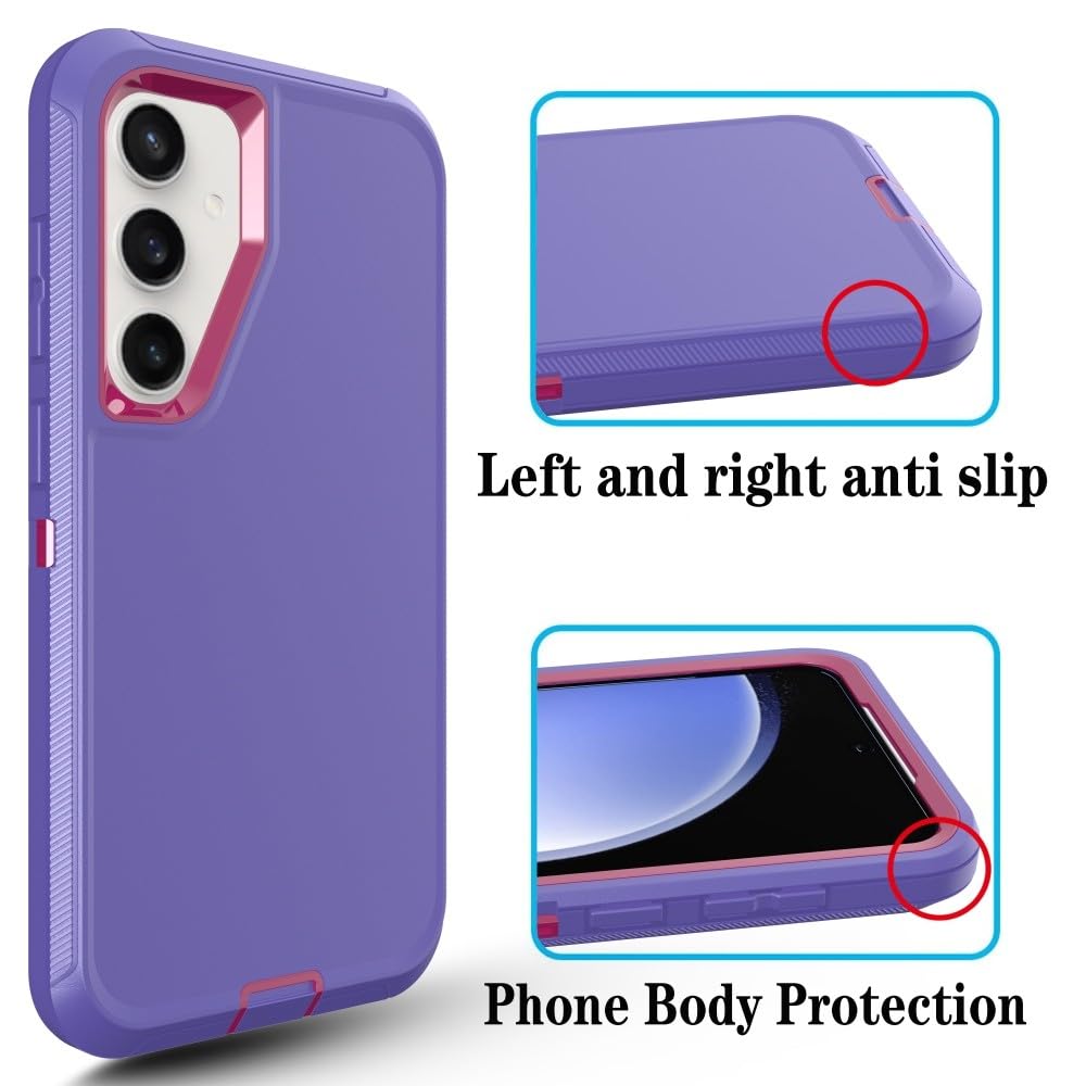 Generic - Carcasa para Samsung Galaxy S20 Ultra (color: negro) triple capa trasera rígida de silicona para soporte de clip