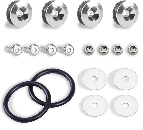 Miniatura 22 de ASUBHA Juego de 4 clips universales de liberación rápida para parachoques delantero y trasero, solución de fijación definitiva para liberación Negro