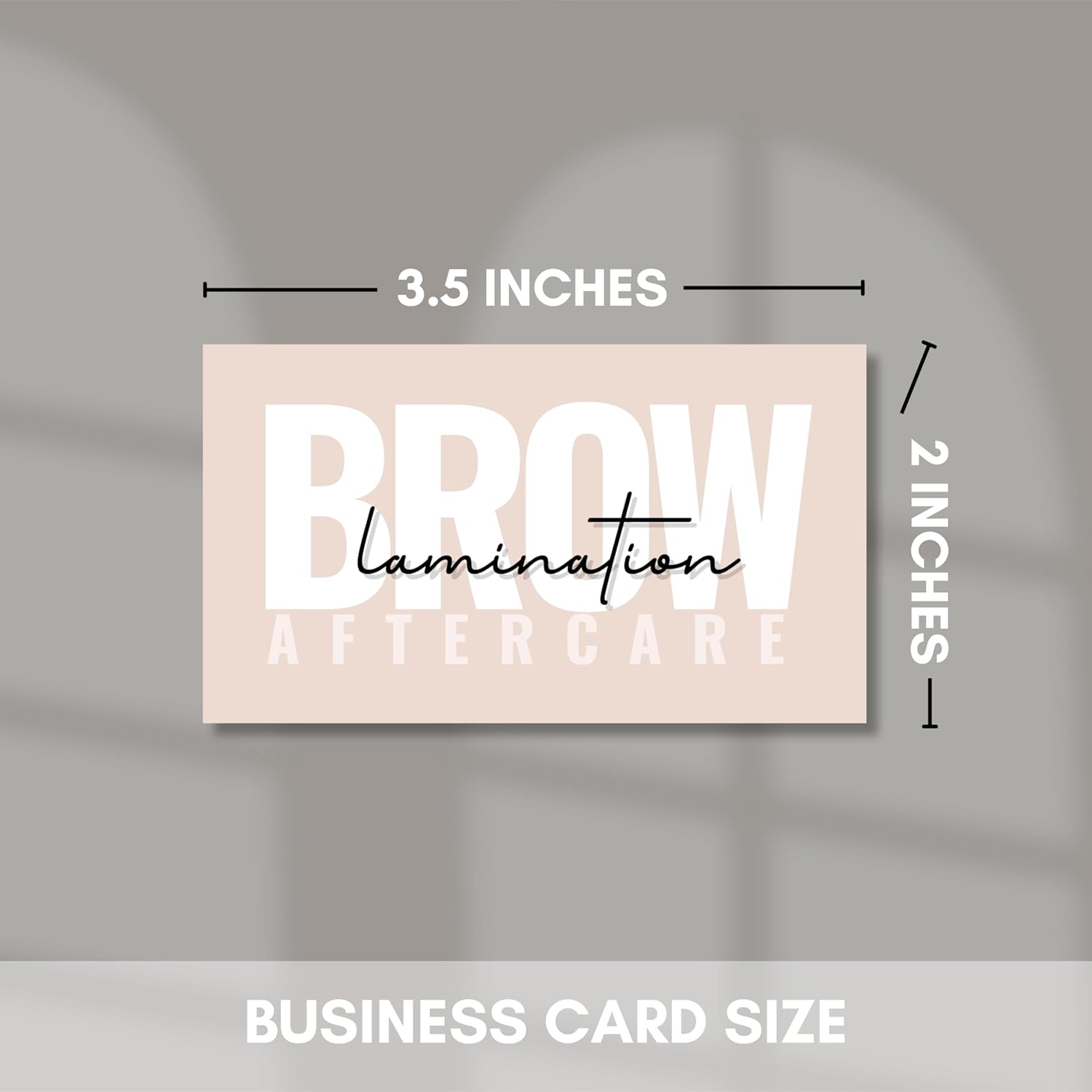 キュート モダン 眉 ラミネート アフターケアカード/55枚パック 名刺サイズ 眉ラミネーション アフターケアカード 予約後リマイン