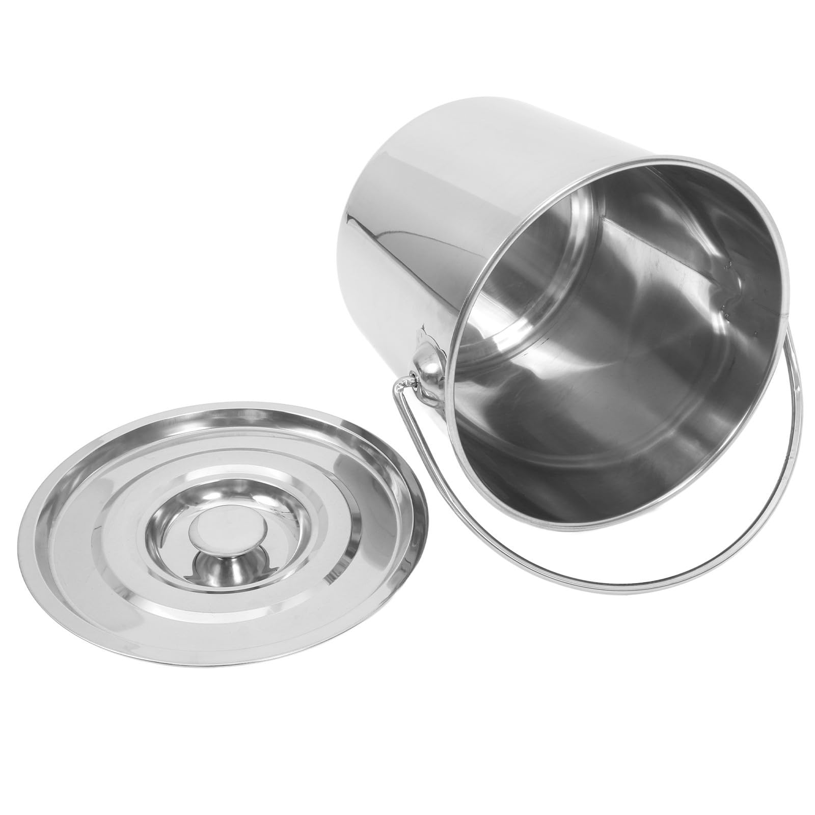 Seau INOX pour le transport facile du lait et des récoltes au jardin