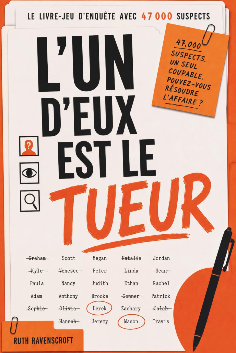 L’un d’eux est le tueur: Livre-jeu d’enquête logique pour adultes avec 47 000 suspects, 30 indices et un seul coupable