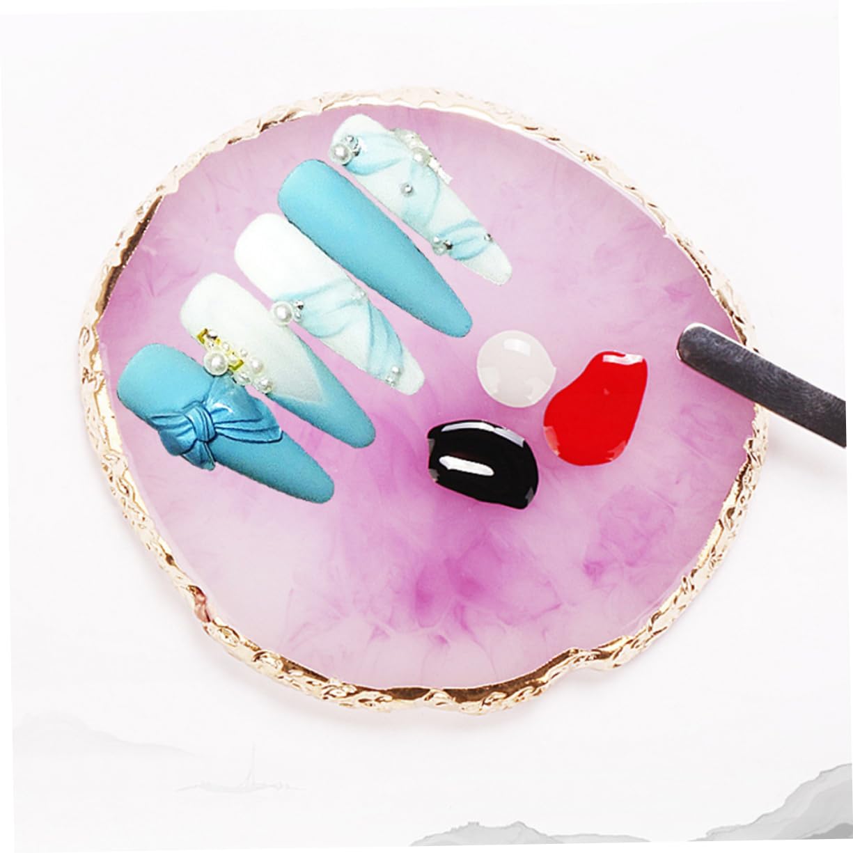 SHERCHPRY 6pezzi Per Nail Art in Resina Per Miscelare Colori Unghie Esposizione Manicure