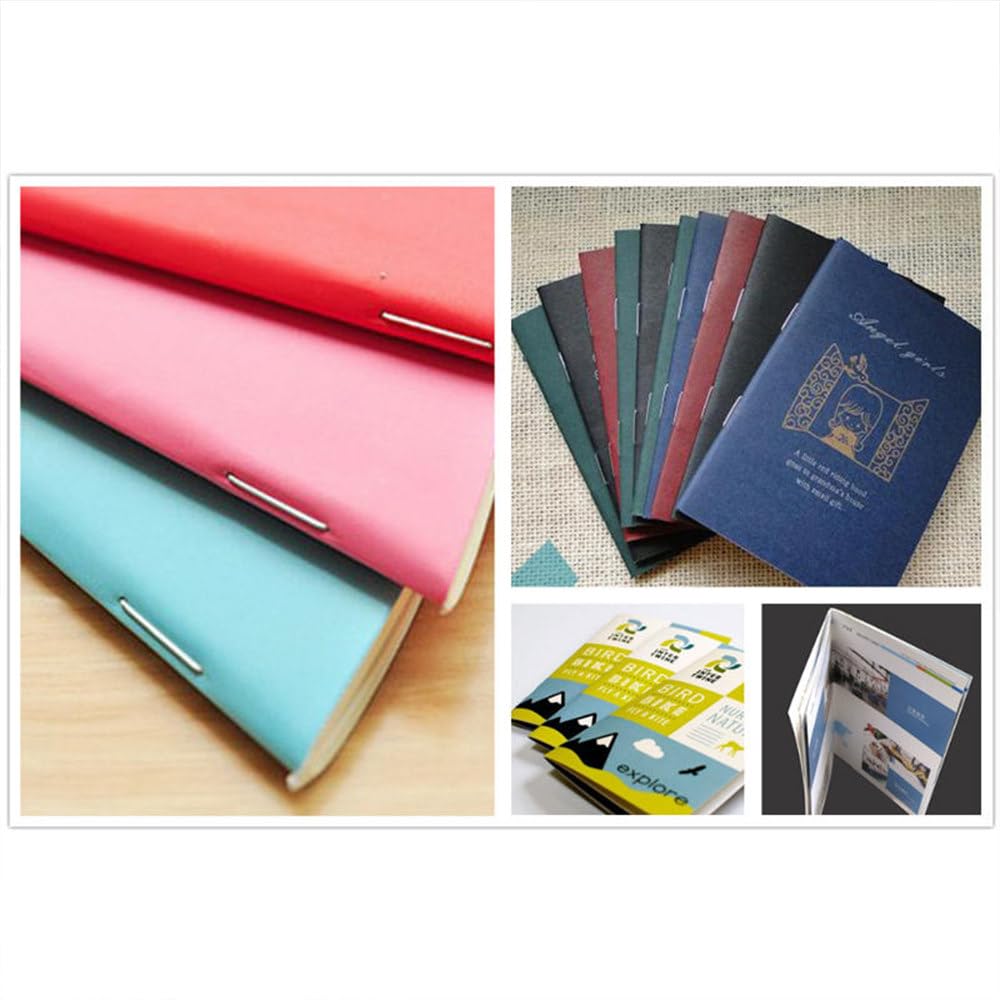Raccoglitrice per libretti, pinzatrice A3, 5 posizioni di cucitura, capacità 17 fogli, 200-300 libri all'ora, include 1000 punti metallici per ufficio e scuola