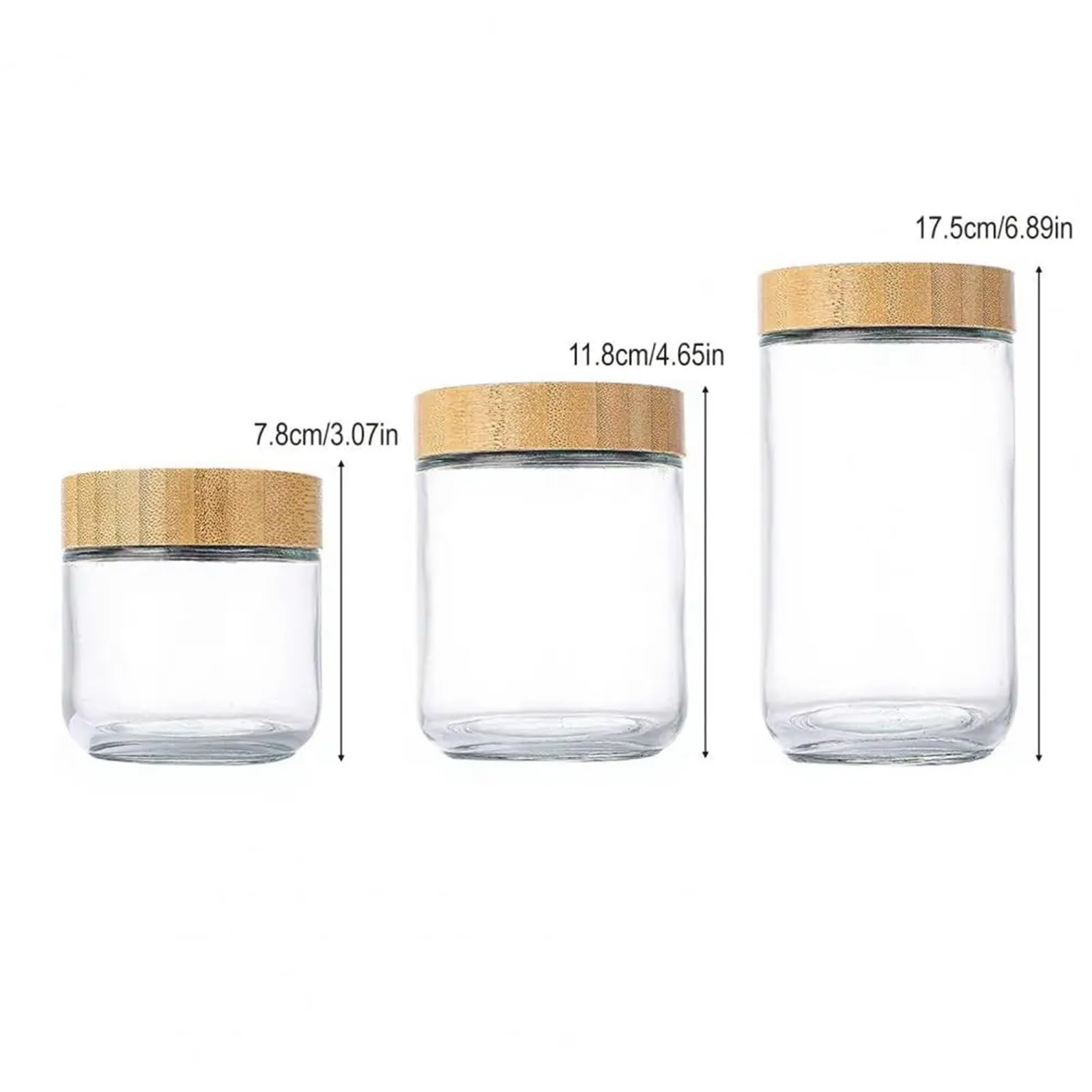 Barattolo per fiocchi d’avena notturni 4 pezzi barattolo di vetro ermetico a prova perdite contenitori for alimenti for insalata avena, yogurt, parfait for la colazione(480ml)