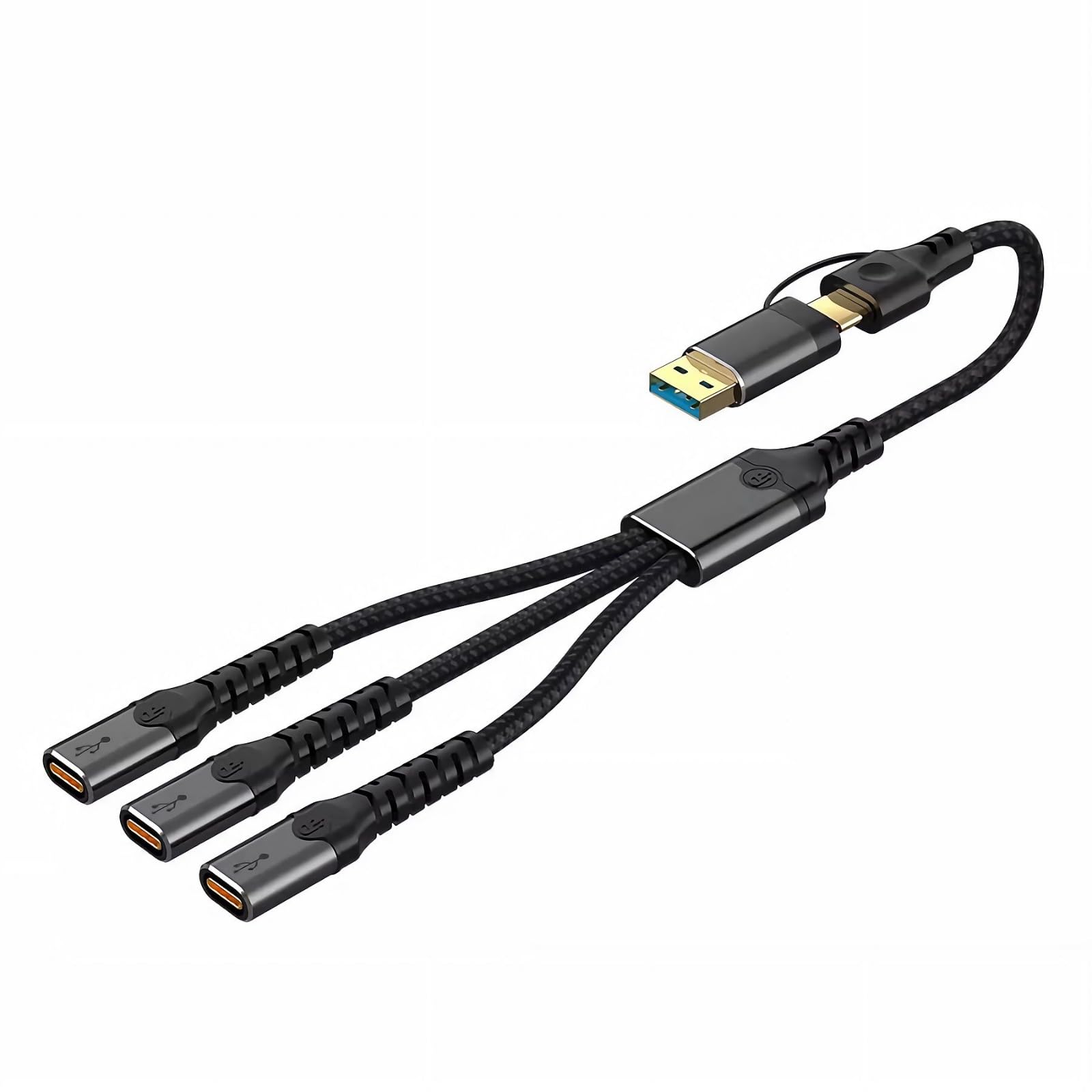 Wefly USB&Type C 2-in-1 Male to Three USB Female Splitter Support 480Mbps Data Transmission USB HUB for Laptop Mac/Book Keyboard Mouse-image-7